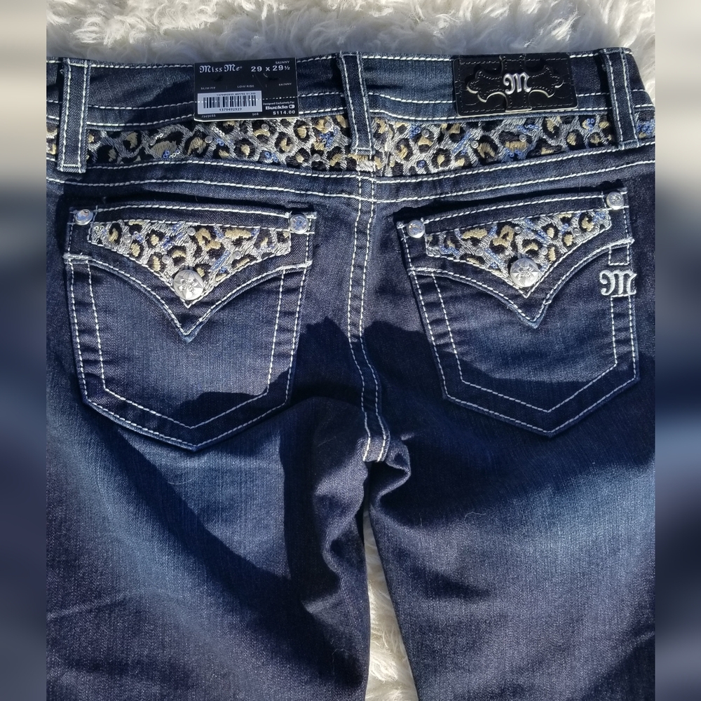 Miss Me leopard print jeans